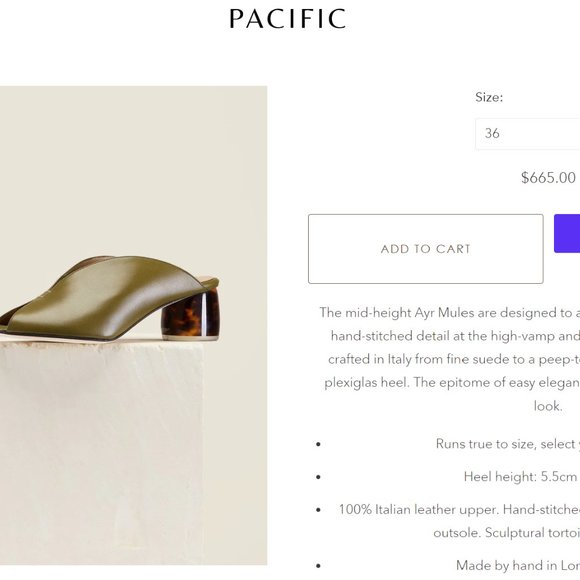 Dear Frances Ayr Mule Sandals Black Curved Tortoise Plexiglass Italian heels - Picture 2 of 9